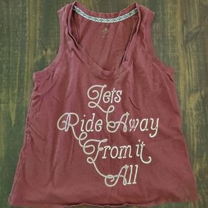 Shyanne Red Western Tank Top